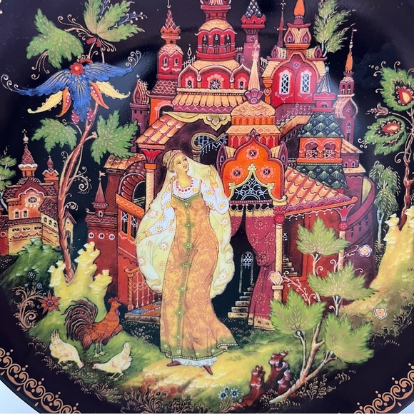 BRADFORD EXCHANGE Vintage Russian Fairy Tale Princess Ludmilla Collector's Plate - Picture 4 of 8